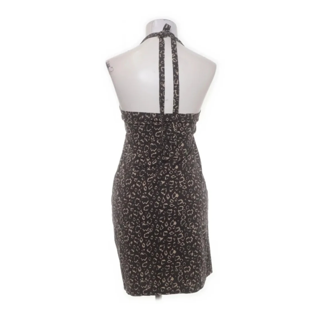 Svart klänning leopard mönstet strl s - 1