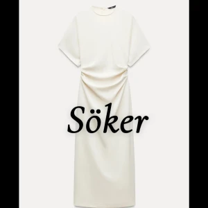 Söker i storlek L - Hej! Söker denna klänning från förra årets Zara i vitt, gärna storlek L🫶🏼 hör gärna av dig 