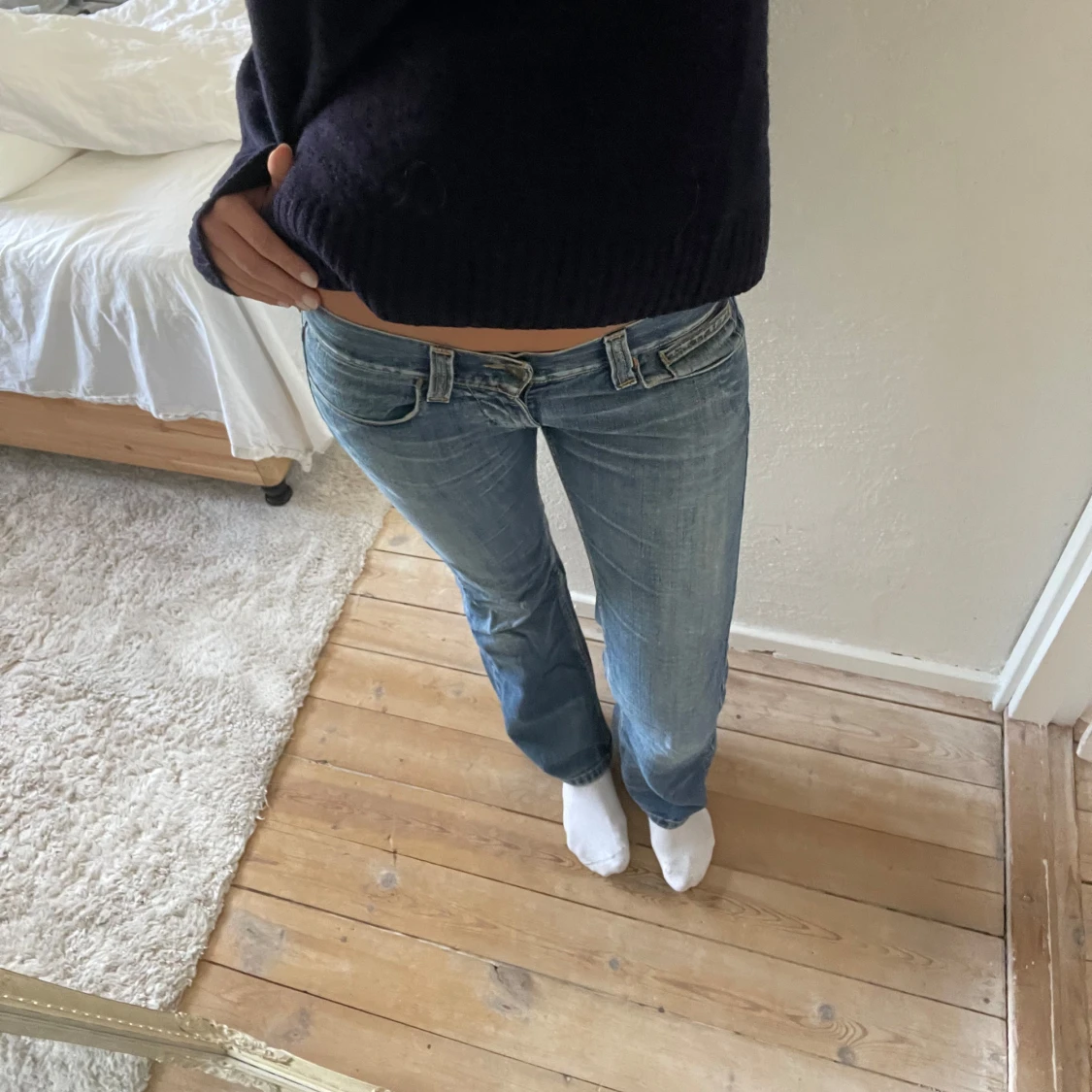 Lågmidjade bootcut jeans - 1