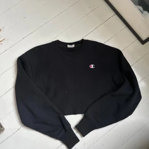 Svart croppad tröja från Champion -  svart croppad tröja från Champion.Tröjan har långa ärmar och en rund halsringning. Passar även Small