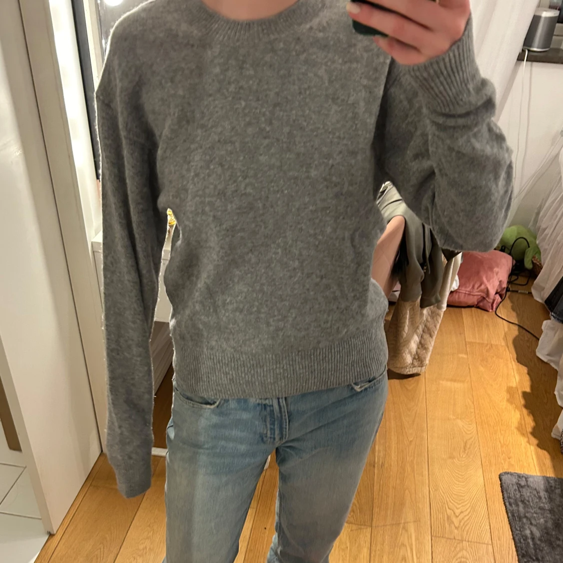 Grå stickad tröja uniqlo - 2