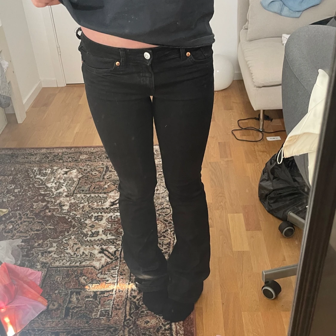 Svarta bootcut jeans - 2