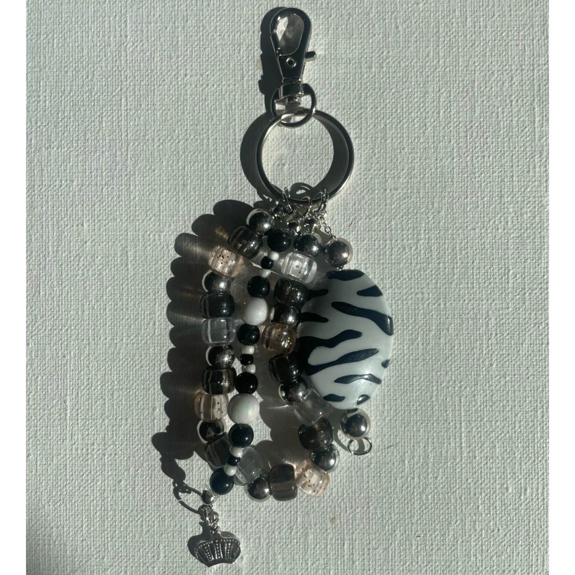 Zebranönstrad bag charm/ nyckelring - 1