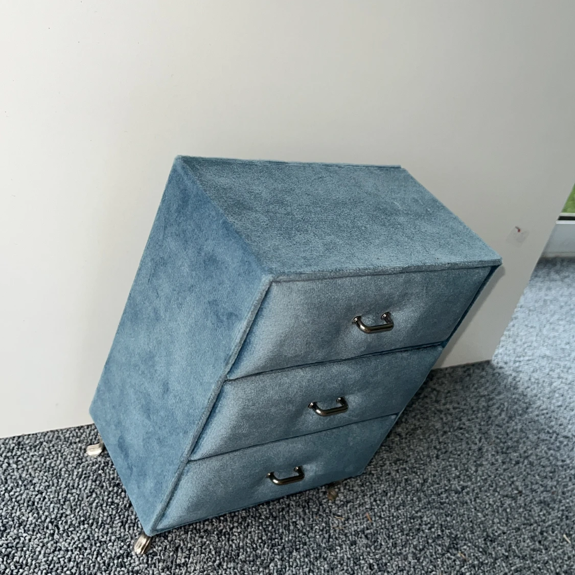 Blå smyckesförvaring i sammet - 2