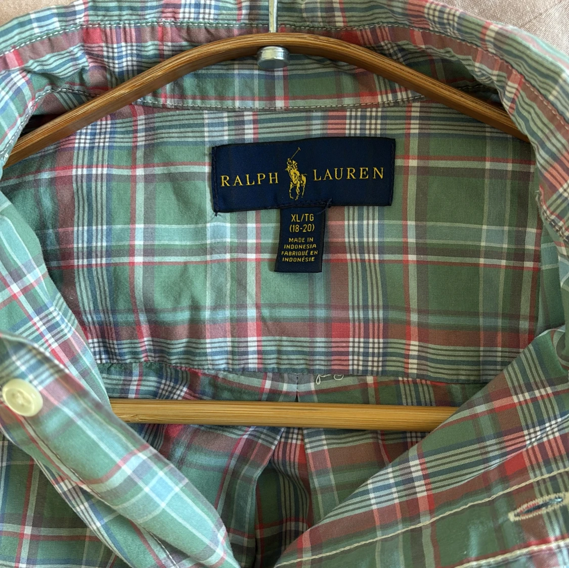 Rutig grön skjorta från Ralph Lauren S/XS - 1