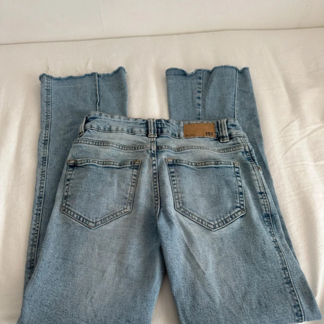 Ljusblå lågmidjade flare bootcut jeans - 2