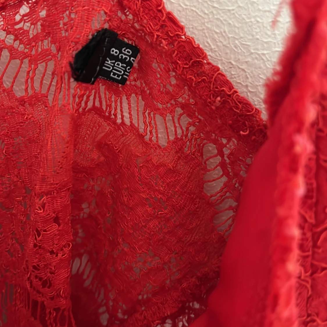 Röd spetskorsett med dragkedja - 3