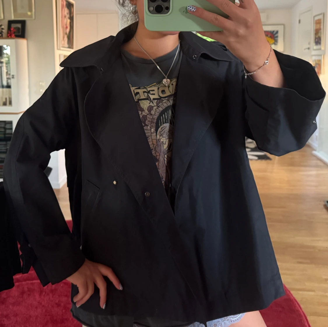 Blå  trenchcoat från Massimo Dutti - 2