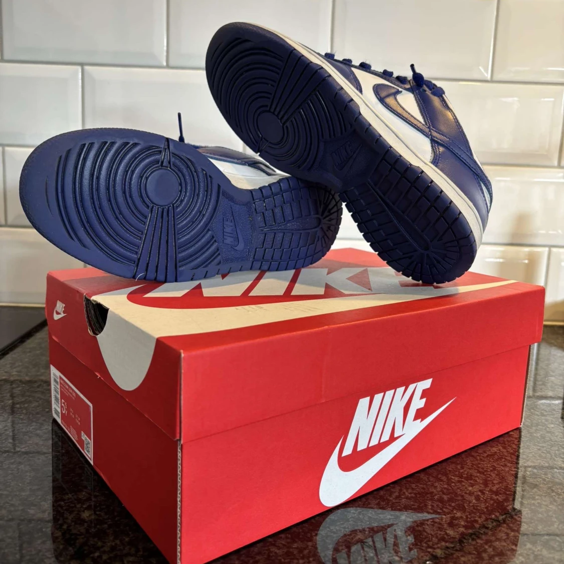 Nike Dunk i blått och vitt - 2