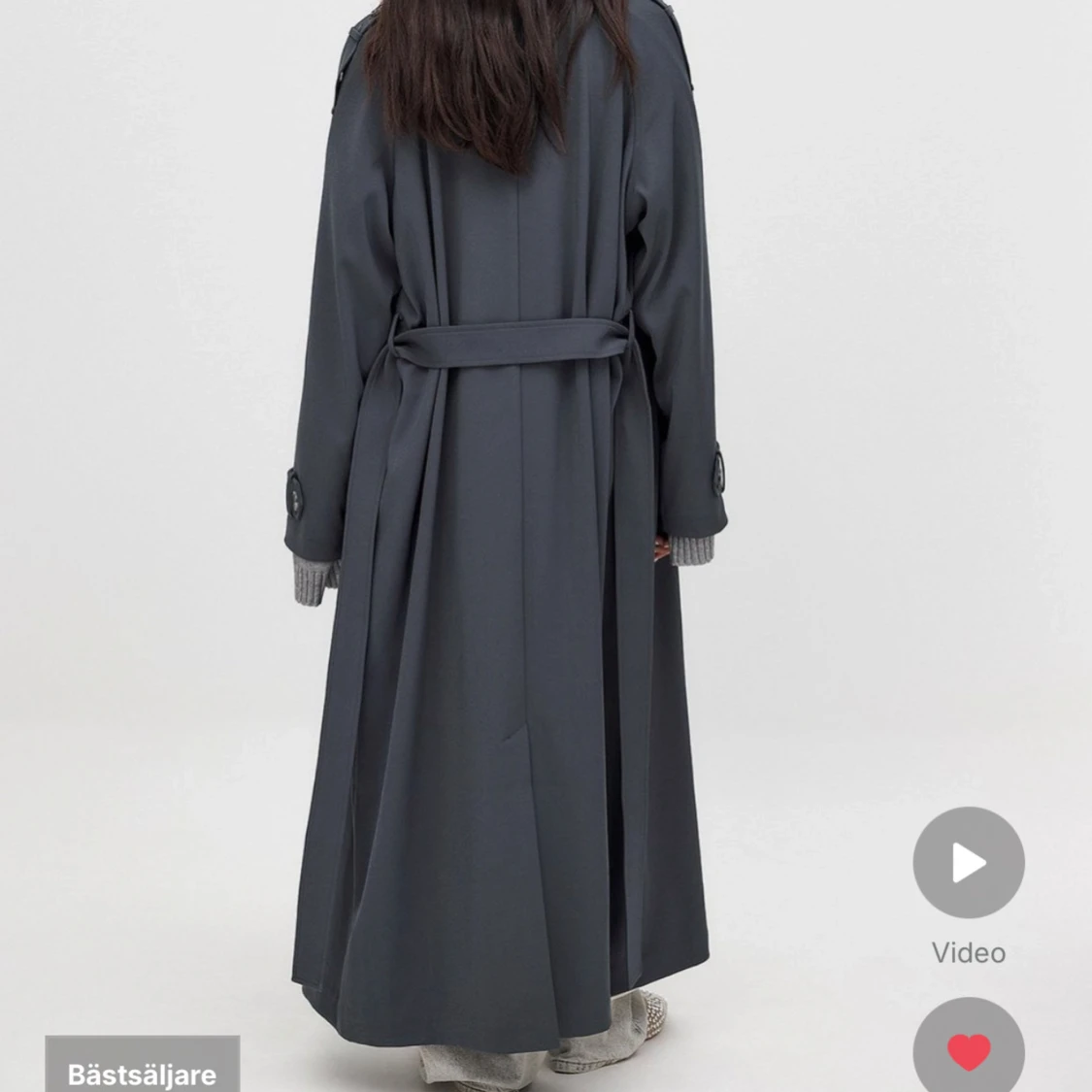 grå trenchcoat  - 1