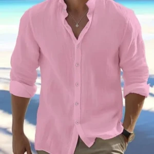 Rosa skjorta  - Hej. Jag har en sån här rosa skjorta jag har köpt och inte längre ska ha för den passar ej. Den passar dig som är mellan 183-188. Storlek L-XL