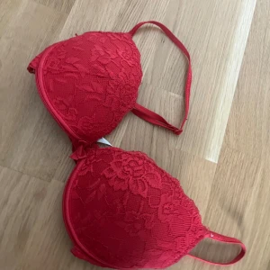 Röd/rosa spetsig BH - BH pris kan diskuteras 
