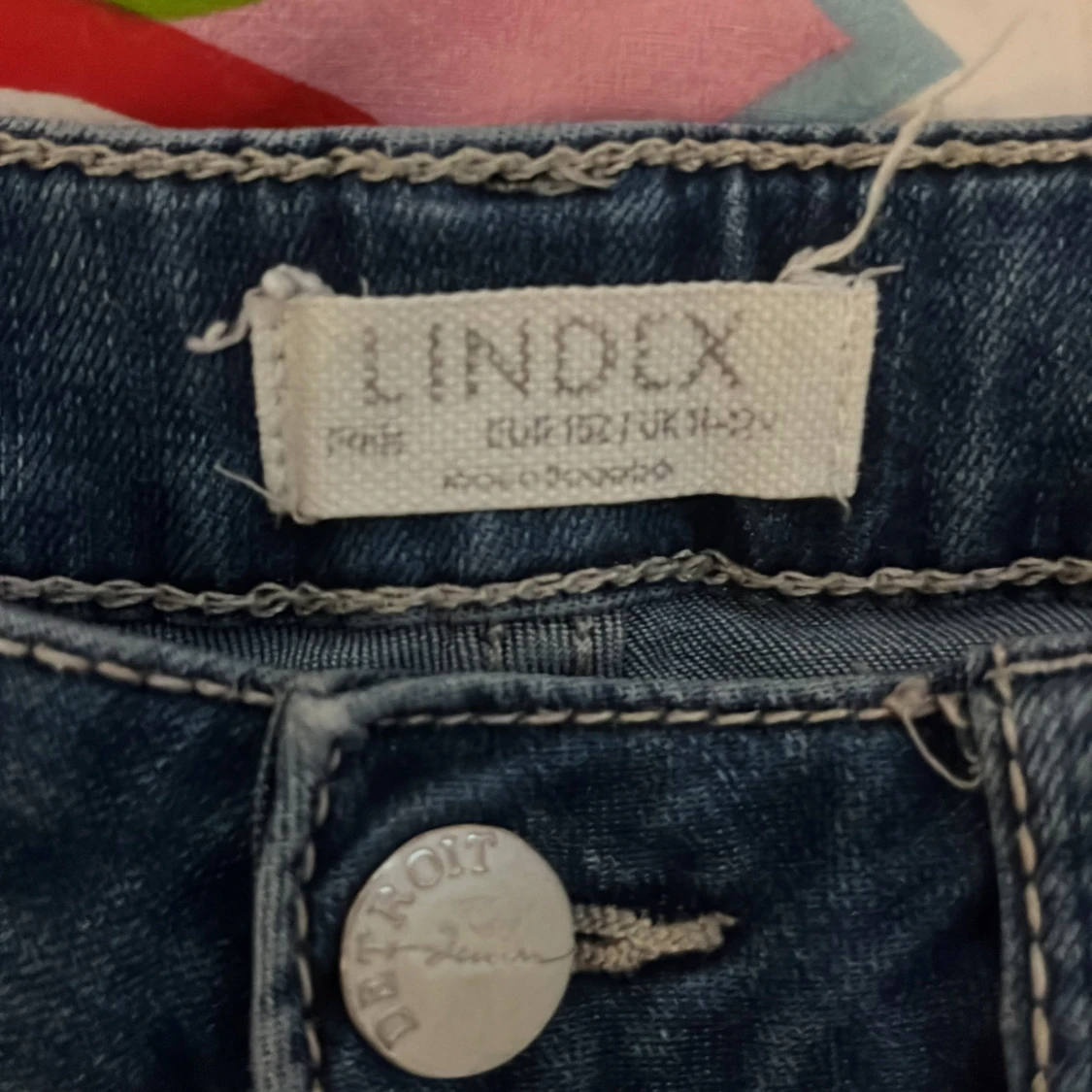 Blå bootcut jeans från Lindex, stl 152 - 2