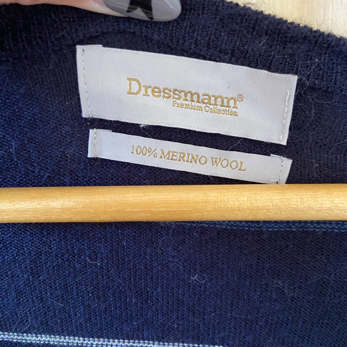 Randig sweatshirt i merino - 1