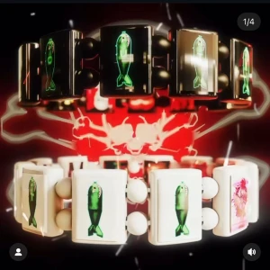 OSAMASON BAZO 1199 BOMB BRACELET ARMBAND - Osamason / Lil O Bracelet / Armband. Reversible, två sidor en med ett par bilder och den andra med bomber som syns på bilderna. Slutsålda och väldigt sällsynta. Bazo 1199, både vit och svart färg.