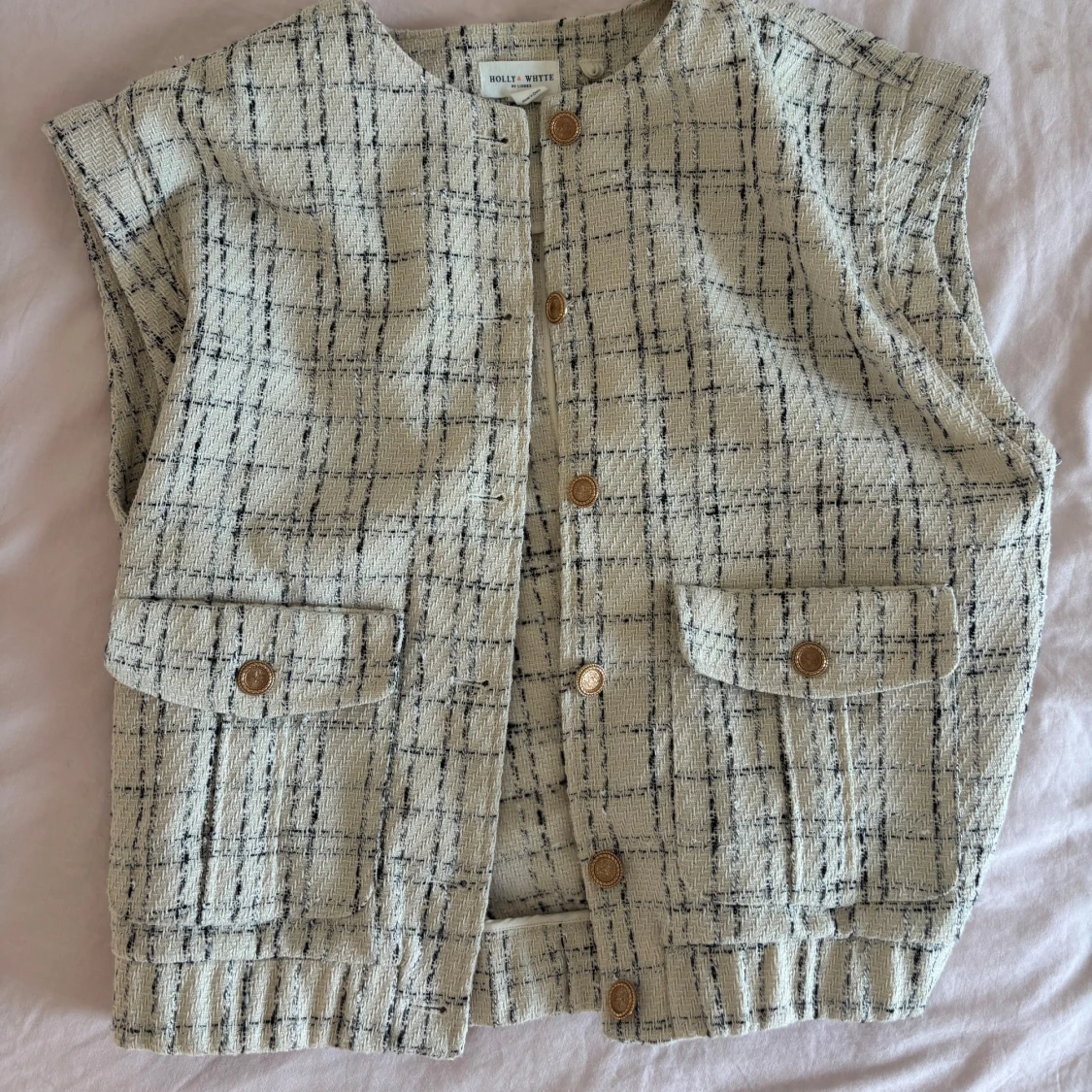 Beige rutig väst - 2