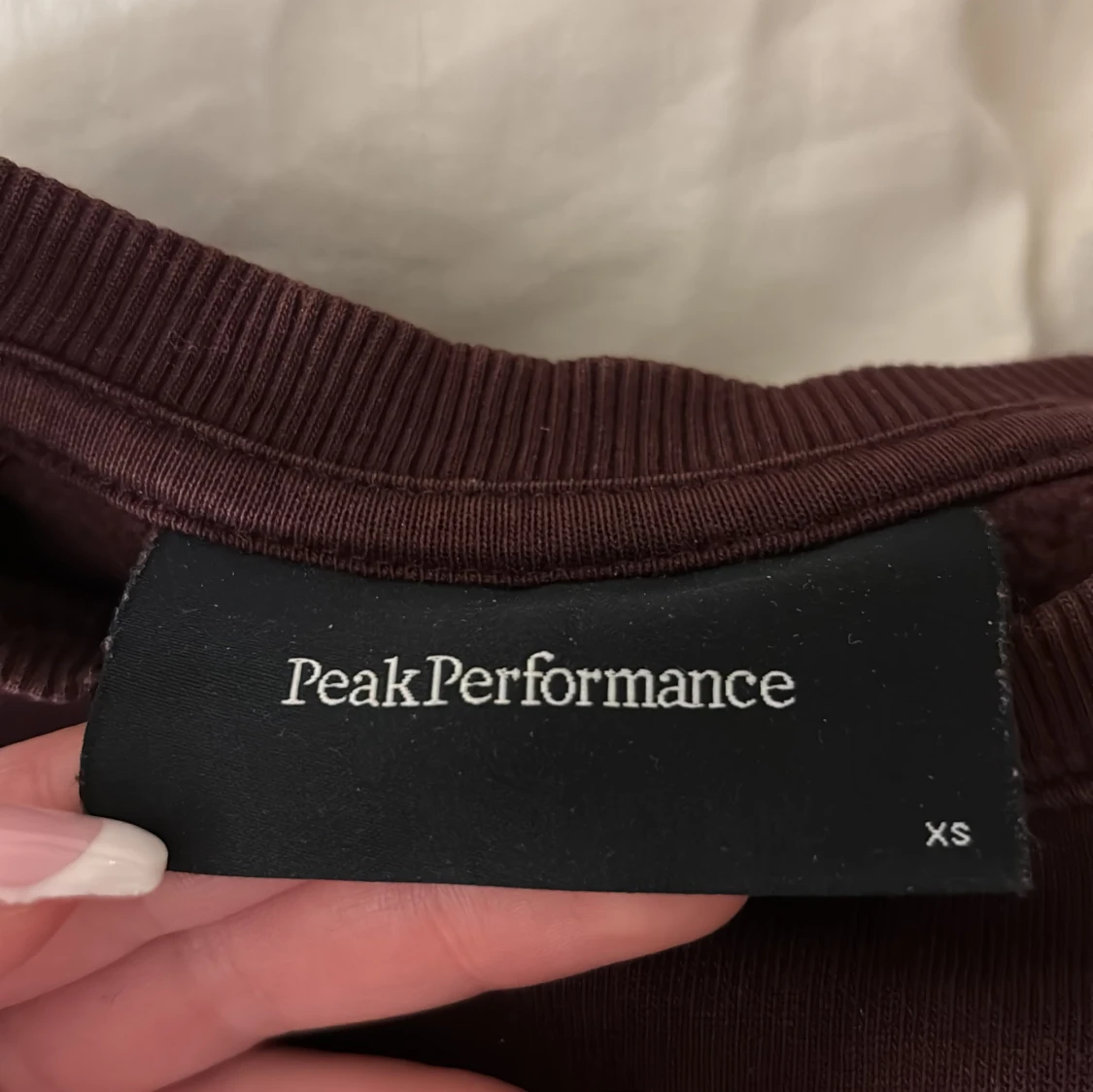 Vinröd sweatshirt Peak Performance XS - 2