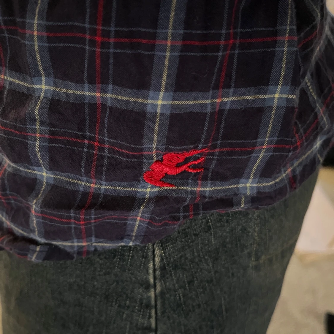 Rutig volang blus - 2