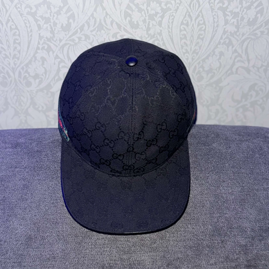 Svart Gucci keps med GG-mönster - 2