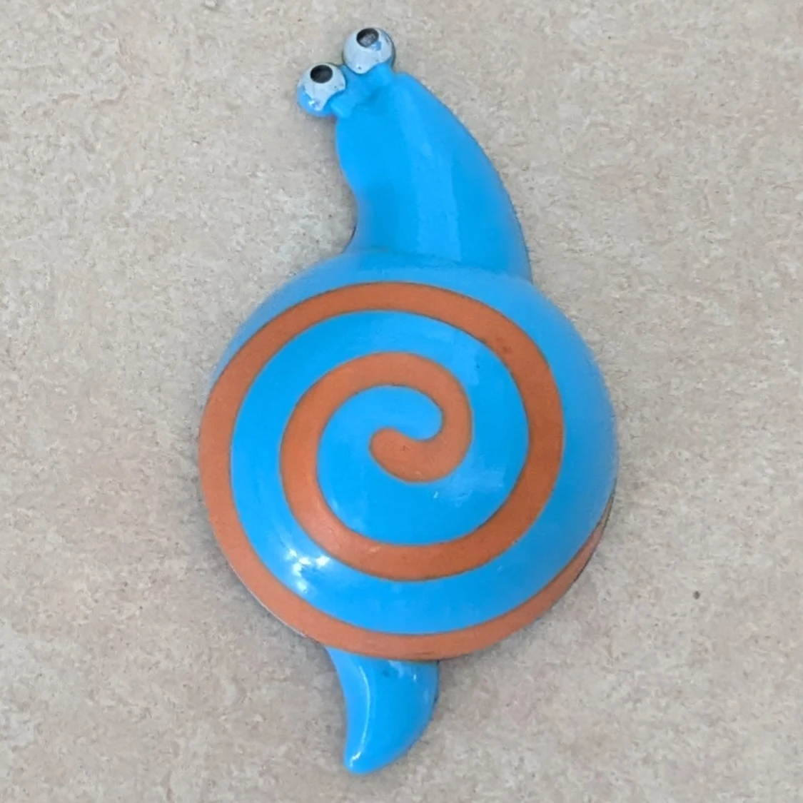 Blå snigel magnet med spiral