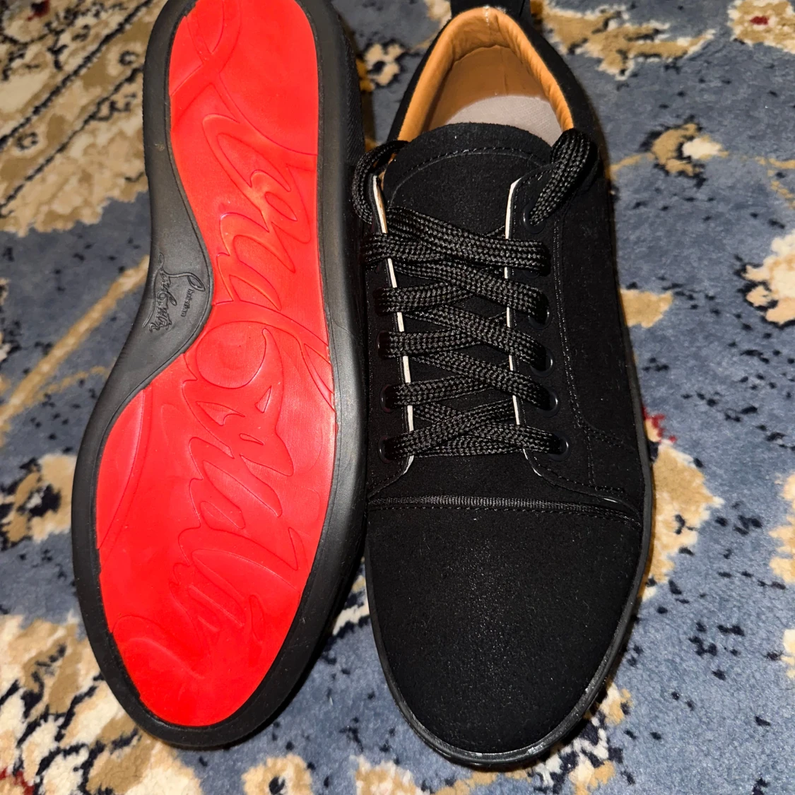 Svarta sneakers med röd sula Louboutin - 1