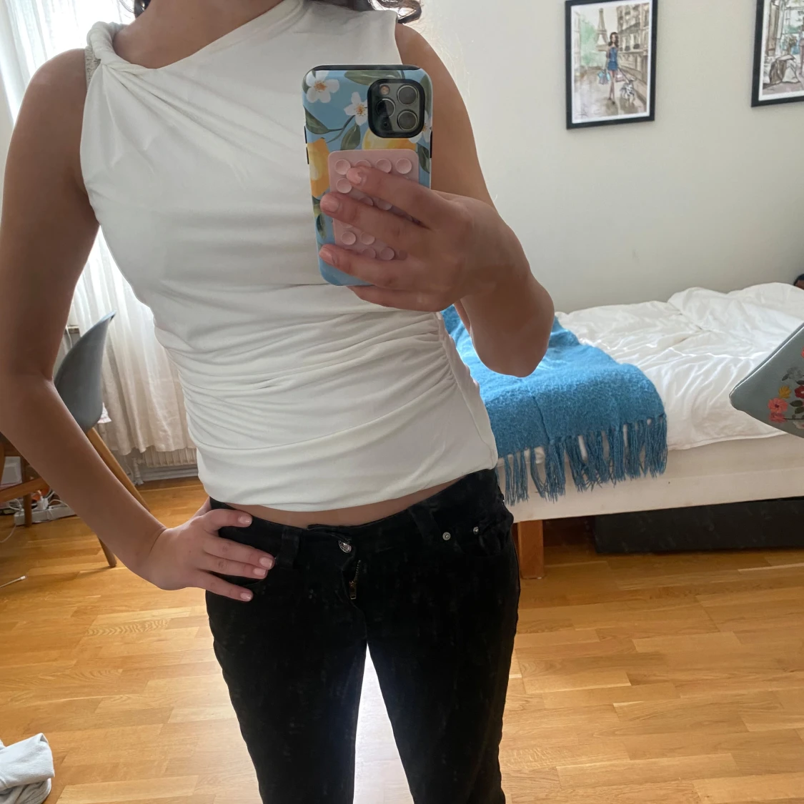 Vit top från hm  - 2