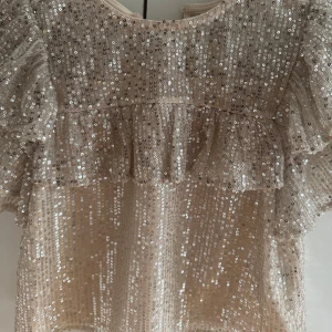 Glittrig blus - Fin glittrig blus perfekt för festliga tillfällen, säljer eftersom den blivit förliten för mig.