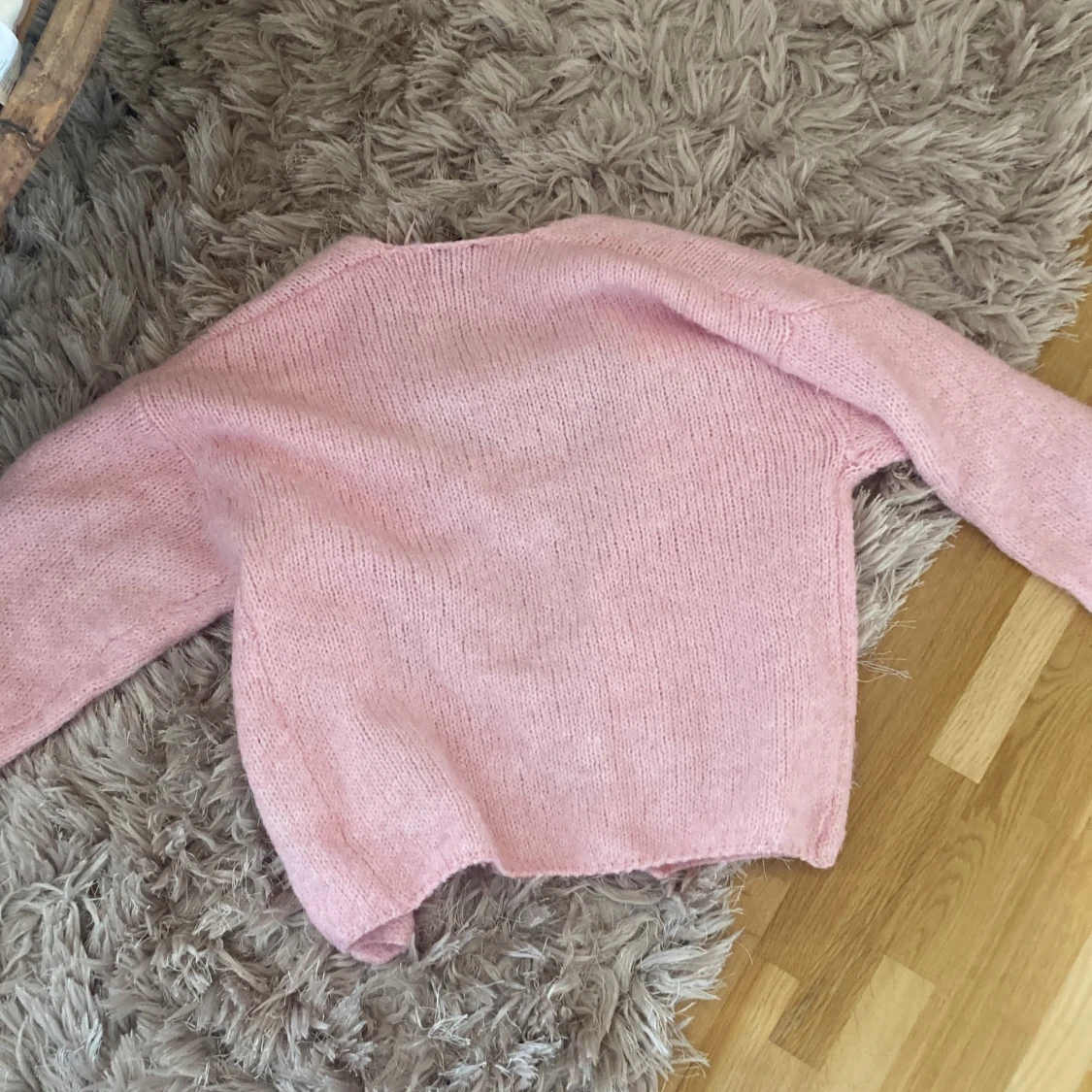Ljusrosa stickad kofta - 3