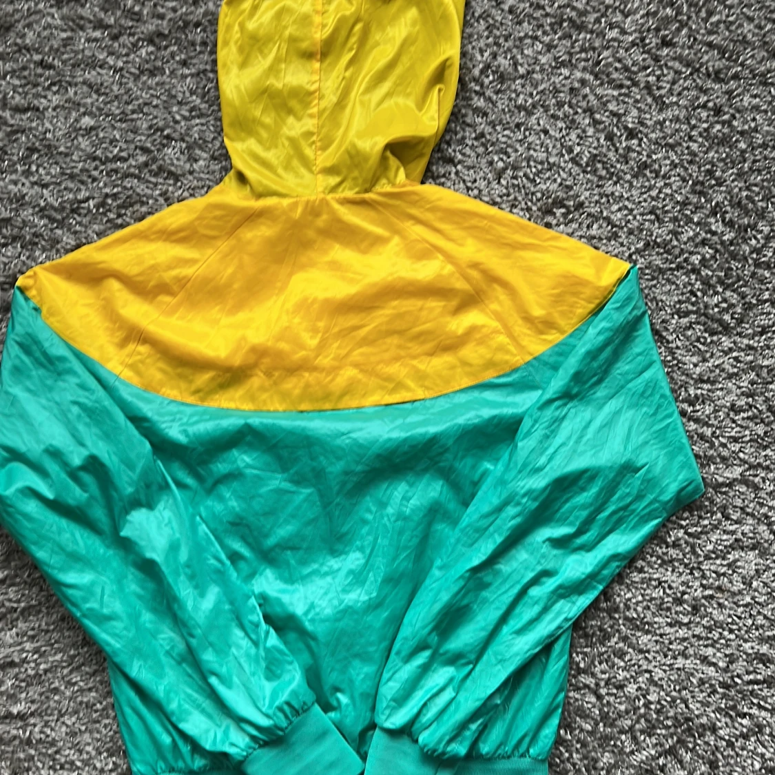 Nike vindjacka med huva i gult och turkost - 3