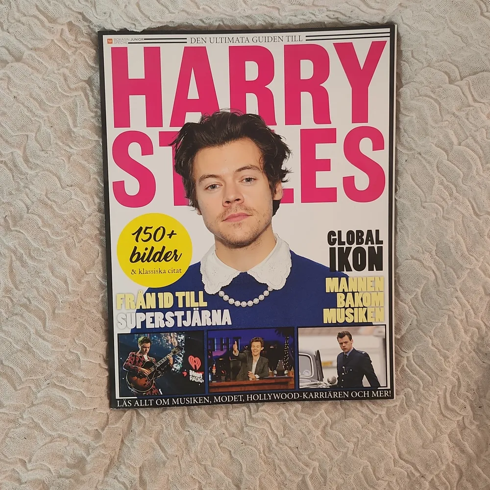 Hej💕 Säljer denna Harry Styles tidning, köpte för något år sedan för 129😊 hör av er om ni har några frågor! Kan mötas upp i Stockholm ananars tillkommer frakt i priset💕😊. Övrigt.