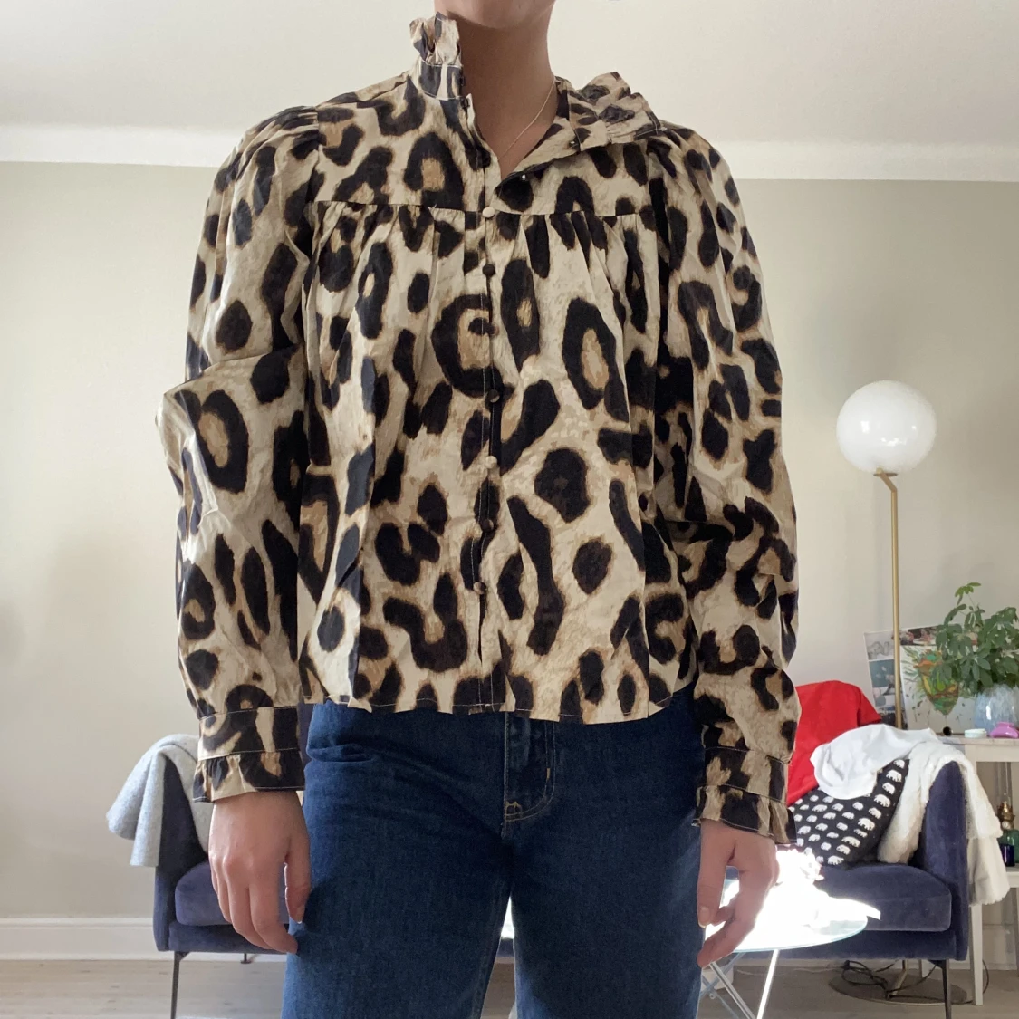 Leopardmönstrad blus - 90