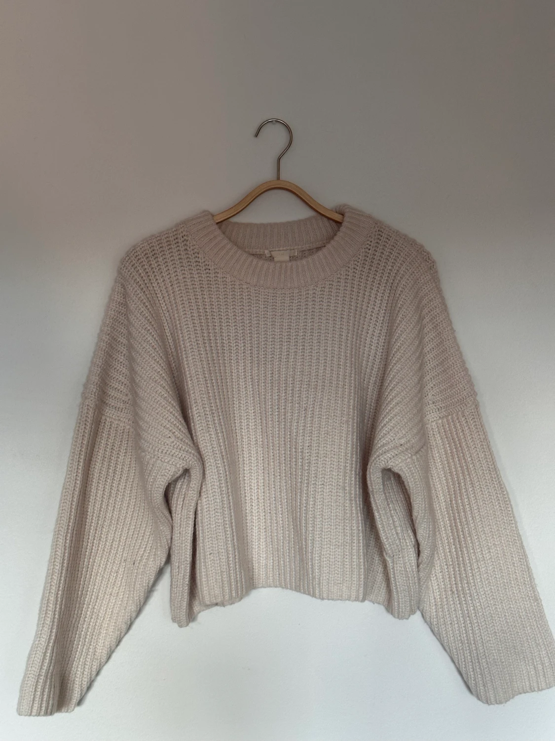 Oversized stickad tröja H&M