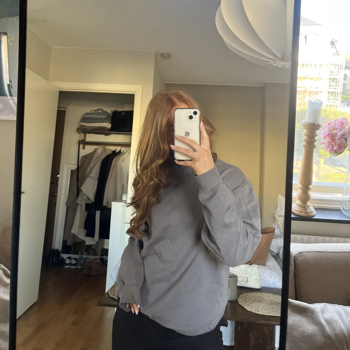 Grå sweatshirt - 90