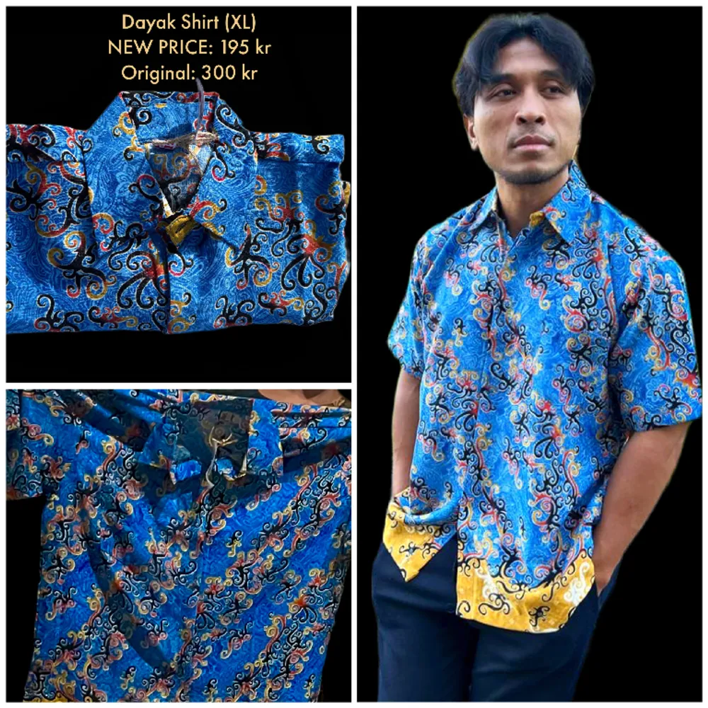 Vacker skjorta från indonesiska stammen Dayak. Ny / Oanvänd. Skjortor.