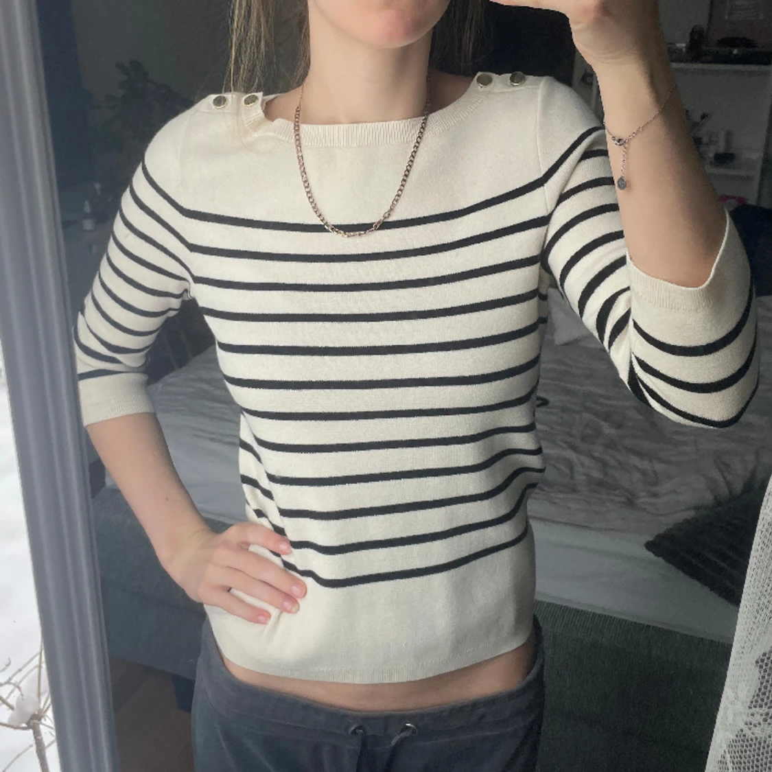 Stickad tshirt  - 90