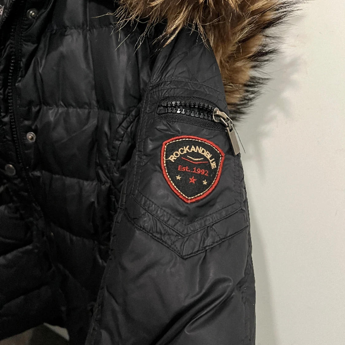 Jätte fin rock and blue jacka i st 34. - 91