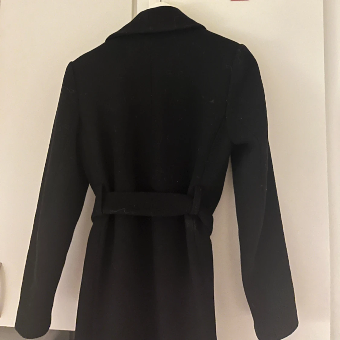 Svart lång kappa från mango i ullblandning - 91