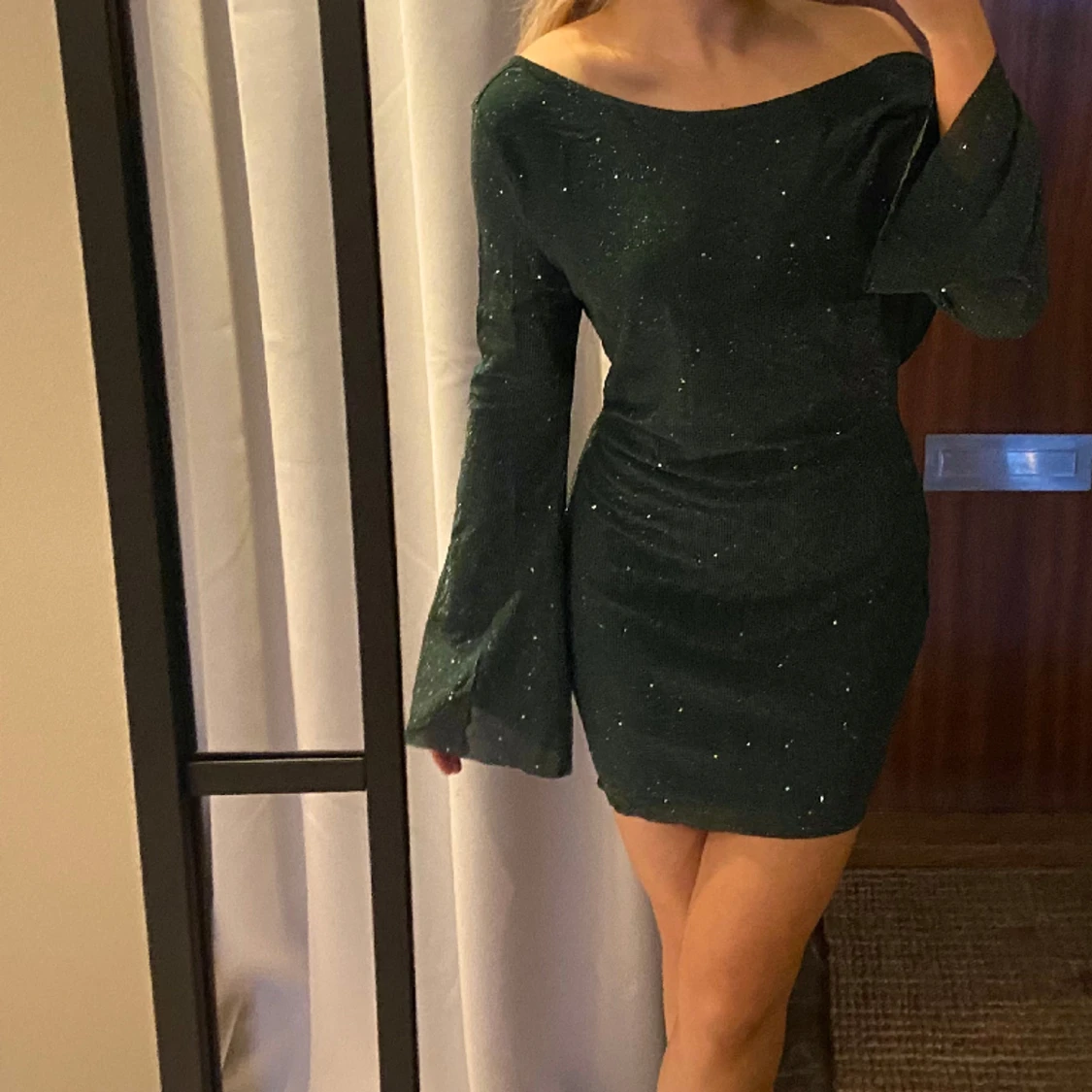 Nyår / Jul klänning skimmer grön   - 91