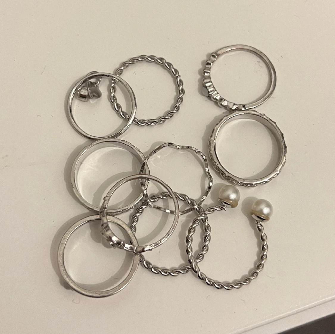 Blandade ringar i silver