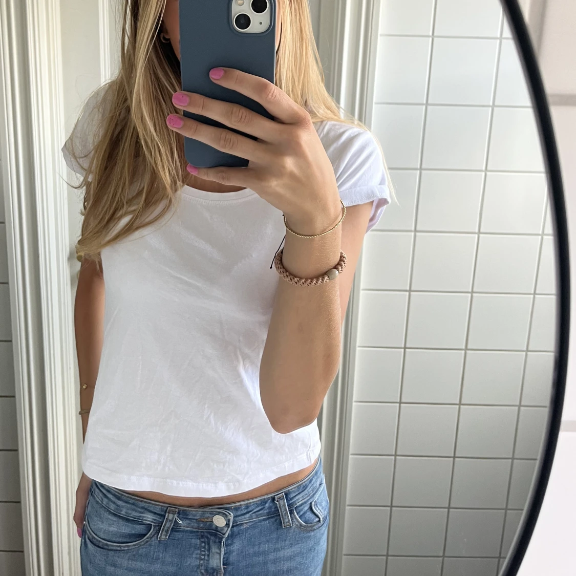 Basic vit t-shirt  - 90