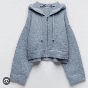 Blå stickad tröja från zara - Säljer denna blå stickade tröjan från zara. Använd, fast i bra skick. Köpare står för frakten💕