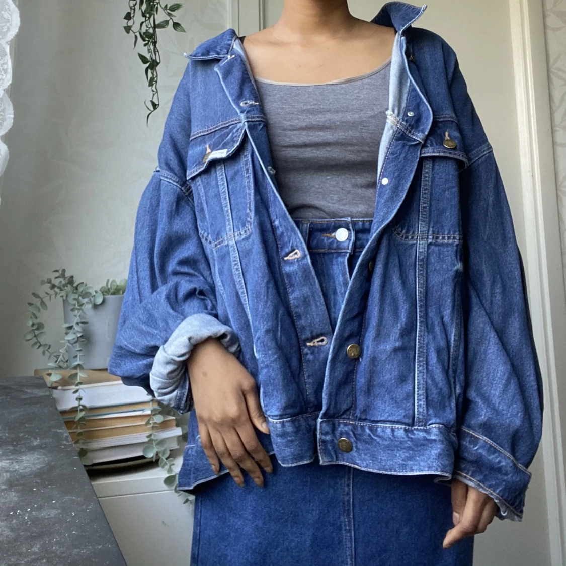 Oversized denimjacka  - 90