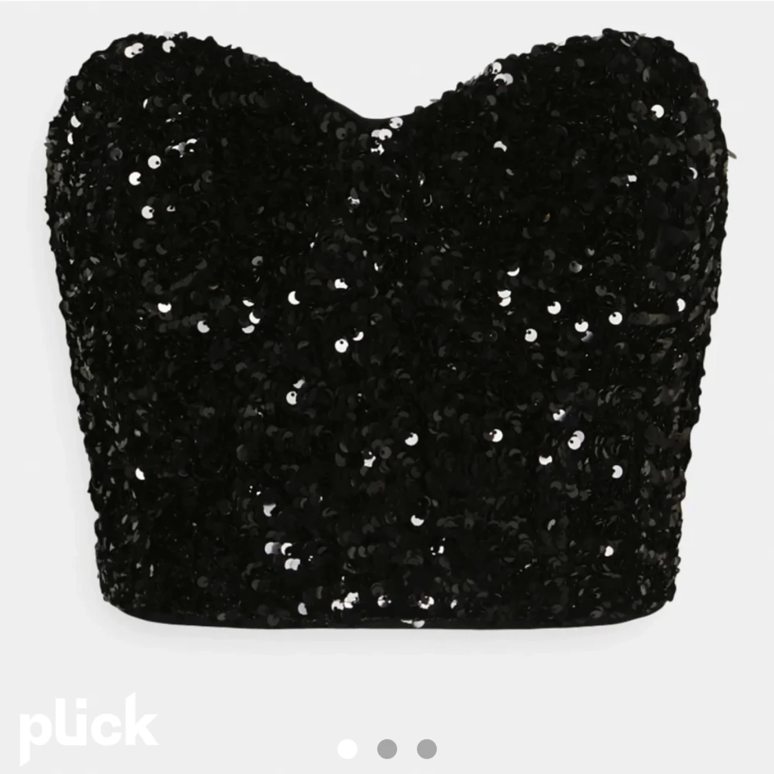 Svart bandau topp med paljetter