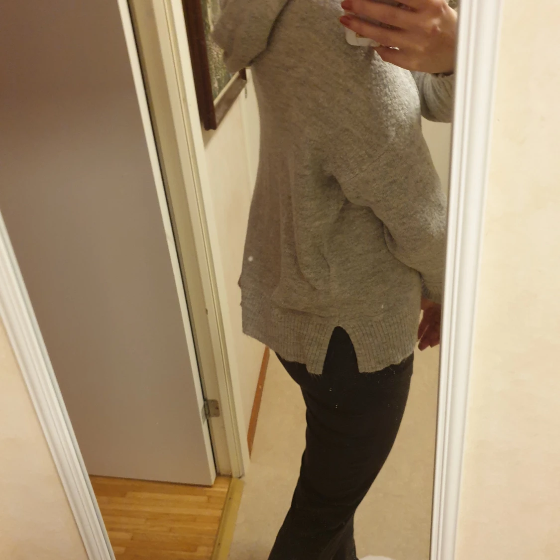 Mysig stickad hoodie - 90