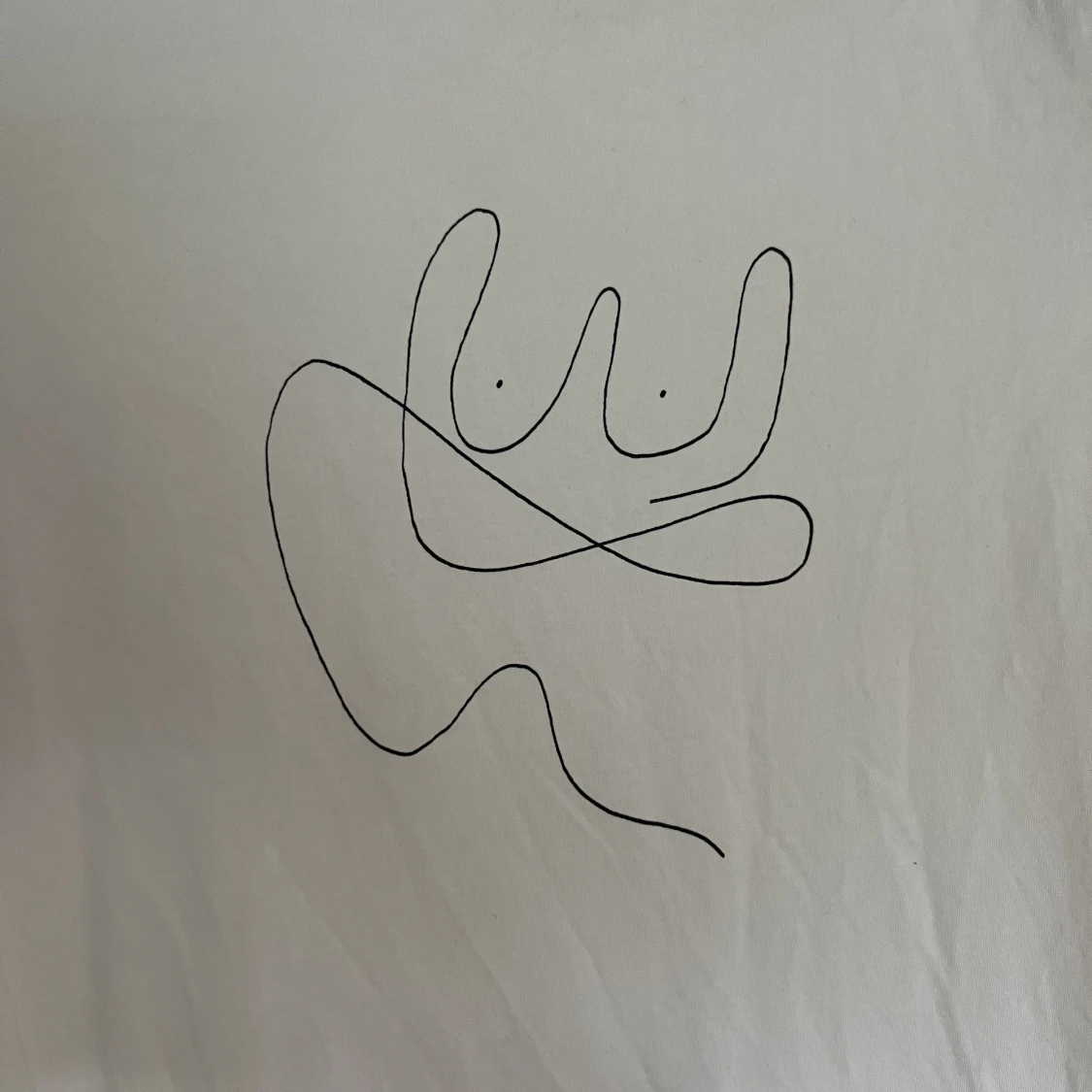 Vit T-shirt med tryck - 90