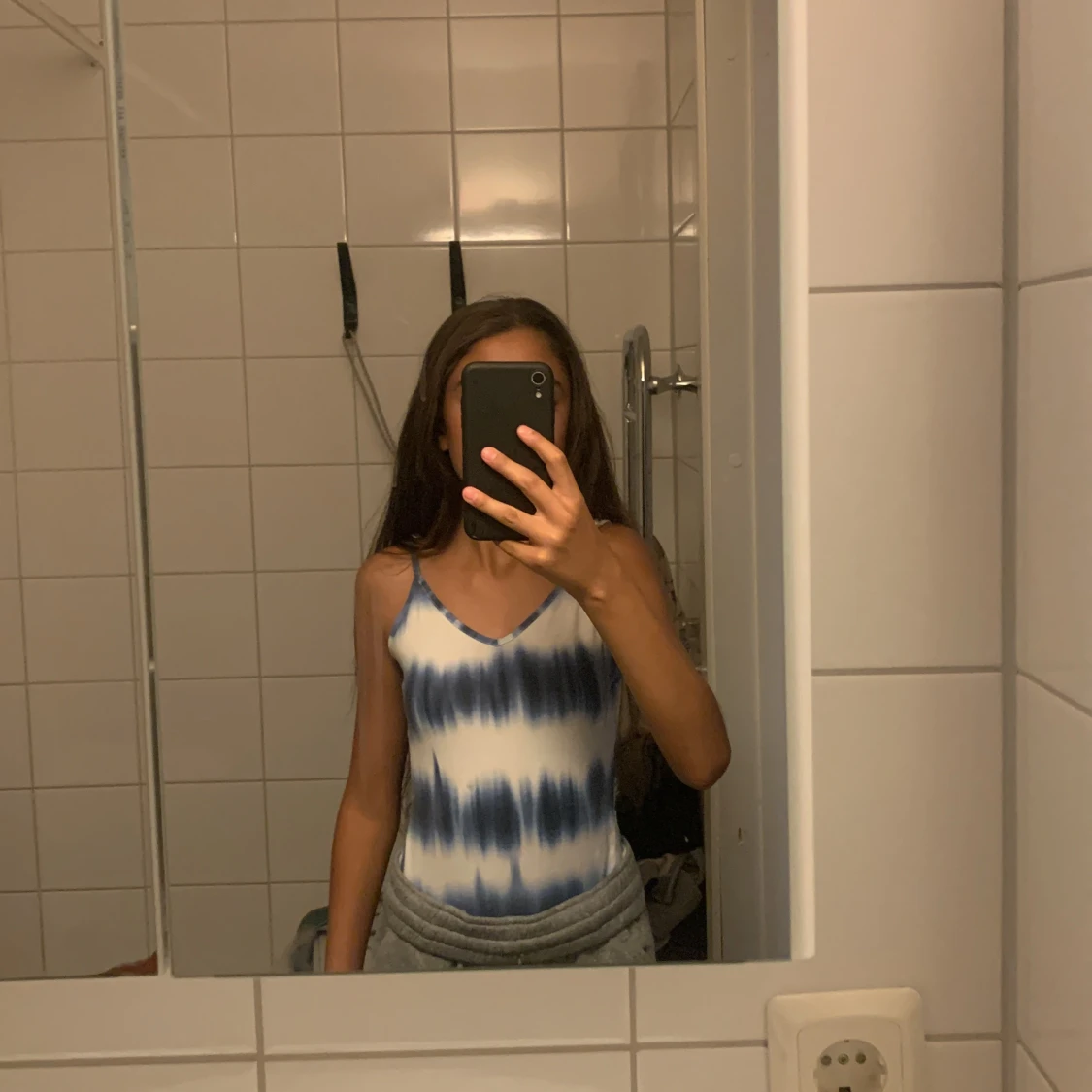 Blå och vitt bodysuit  - 90