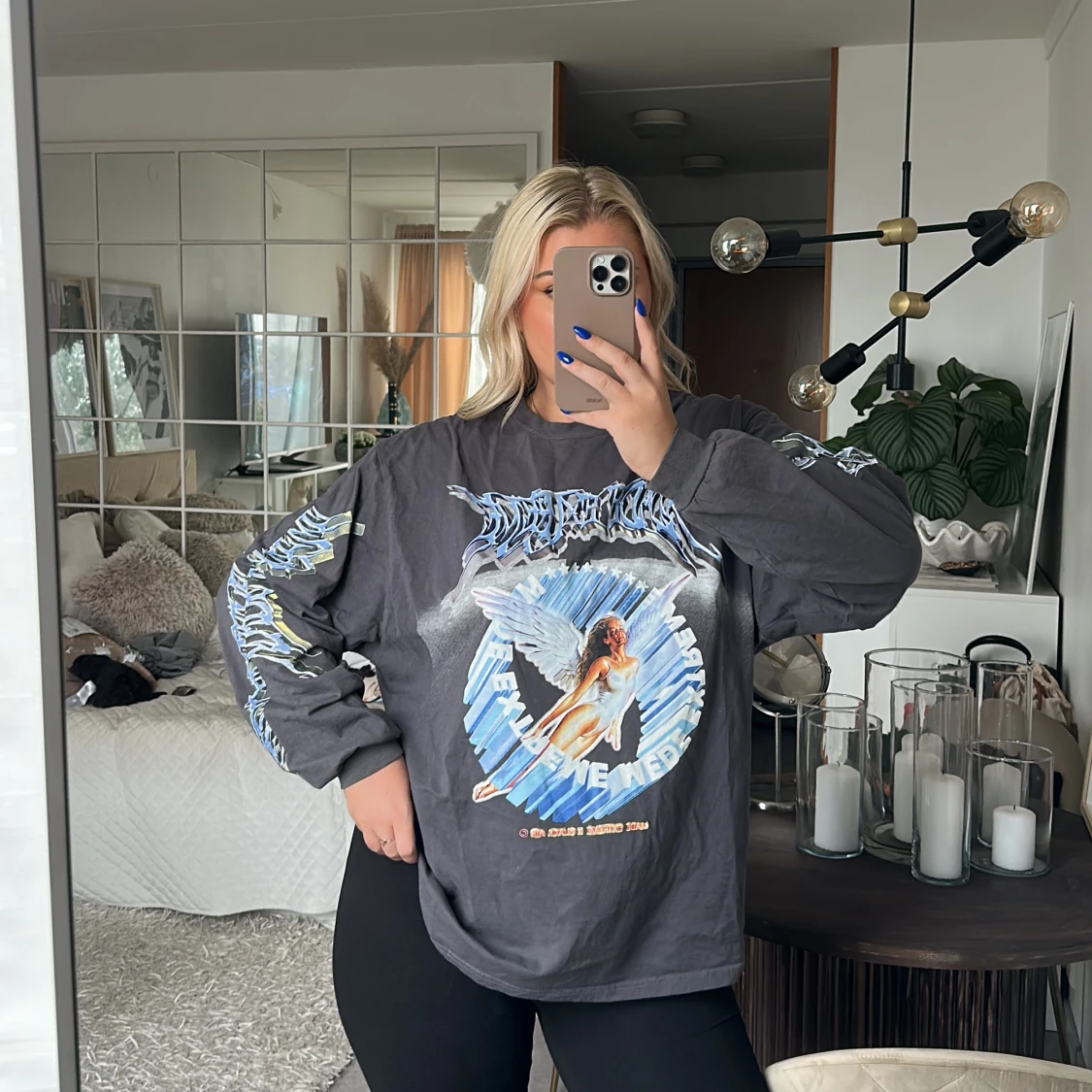 Sweatshirt med coolt tryck 