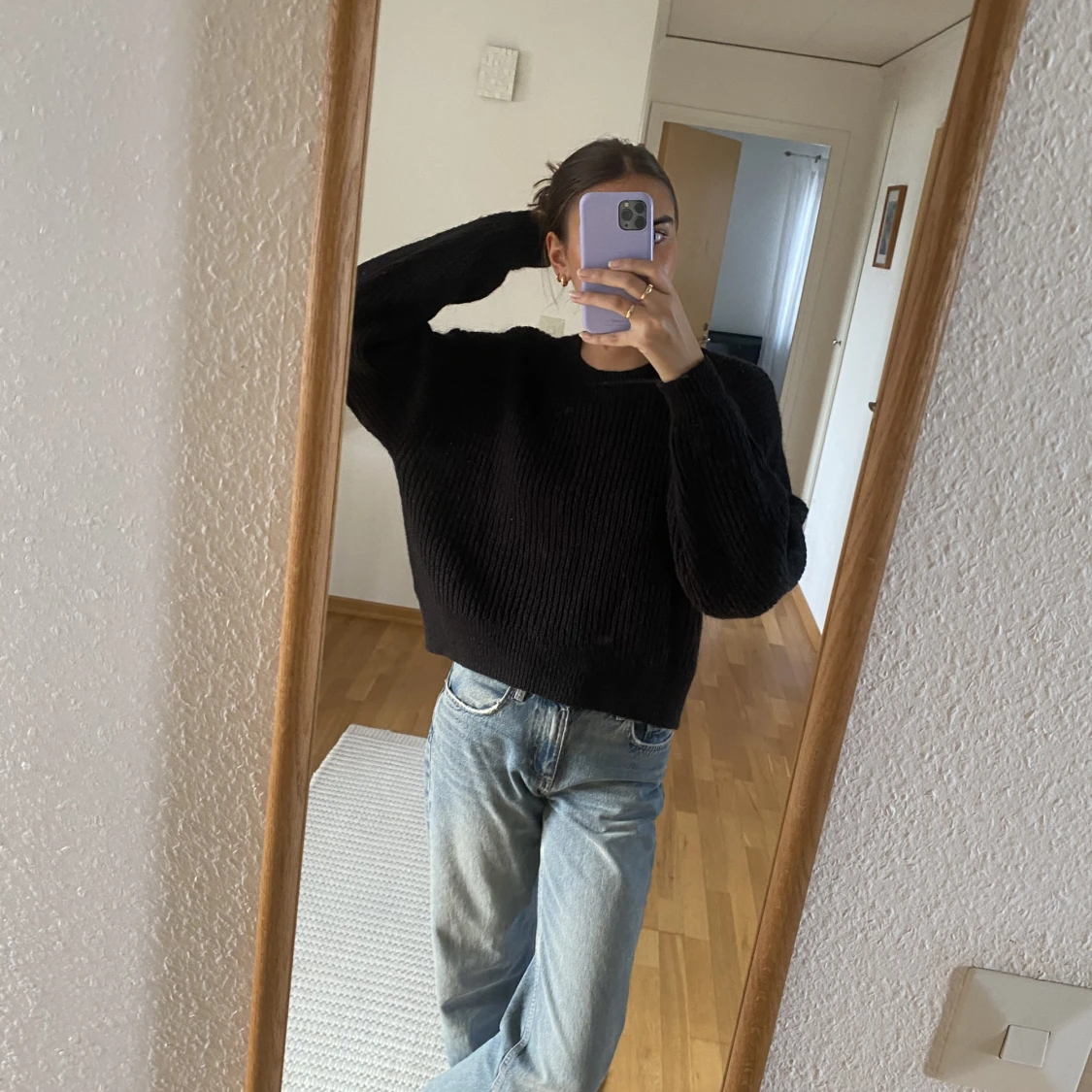 Svart stickad tröja  - 91