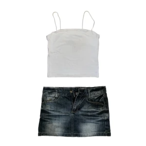 Vit topp - Vit gina tricot topp, tight fit