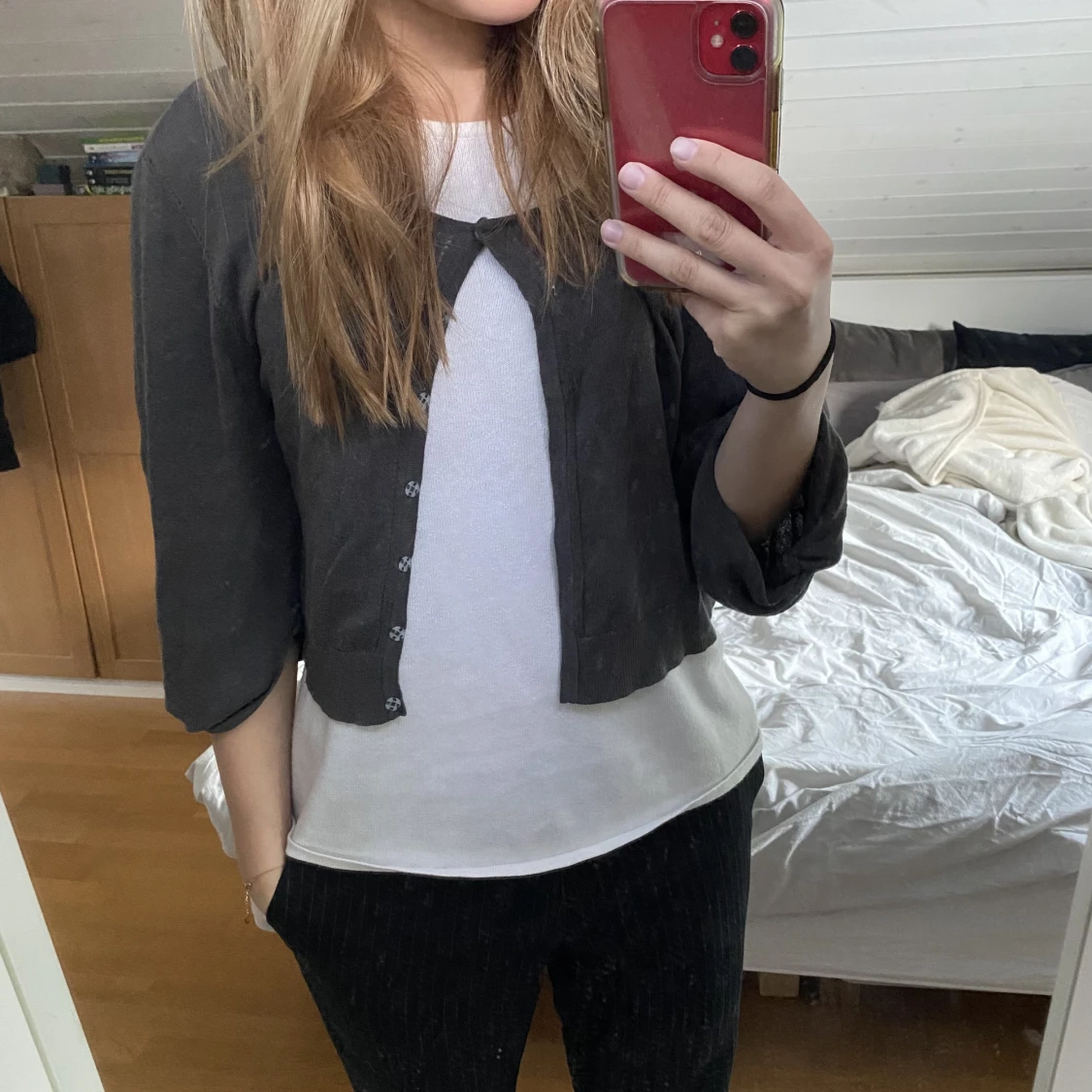 Trekvartsärmadkofta - 90